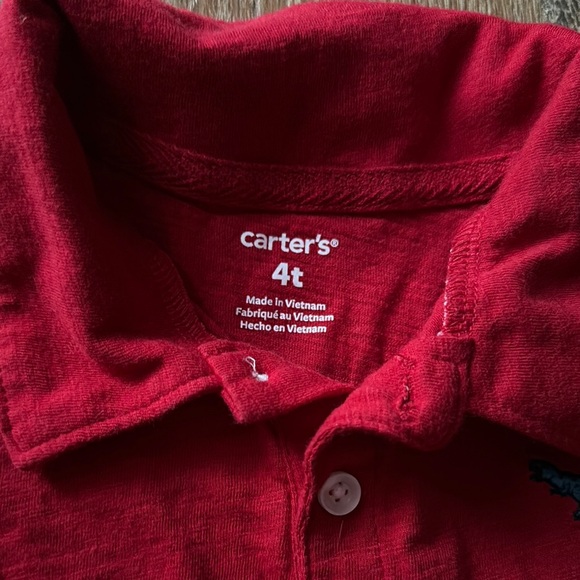 Carter's Red Kids Polo Shirt Boys 4T - Picture 2 of 3
